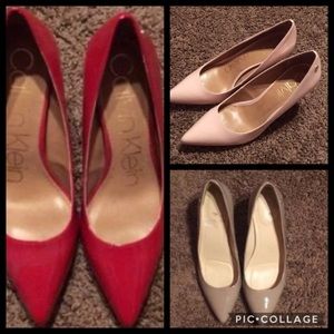 shoes Red,tan,light pink heels